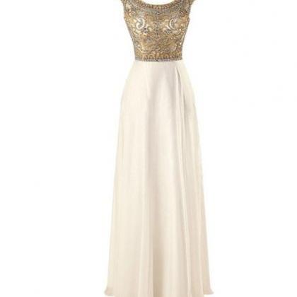 White Prom Dresses With Gemstones, Sleeveless Halter Prom Dresses,White ...
