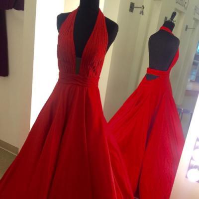 Long prom dresses,backless evening gowns,red prom gowns,open backs prom gowns,2017 new style fashion prom gowns
