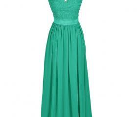 Green Evening Gowns Lace Elegant Prom Party Dress,Woman Dresses, Lace ...
