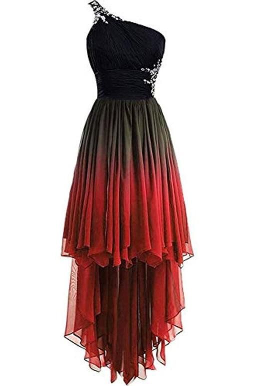 black red ombre dress