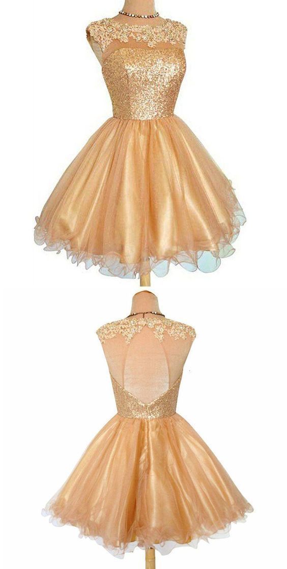 gold hoco dress