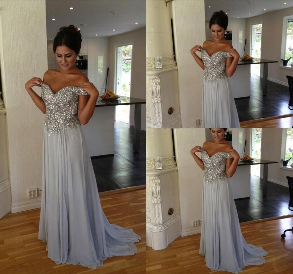 Sequin Prom Dresses Dark-Gray