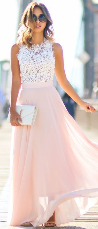White Mesh Prom Dress