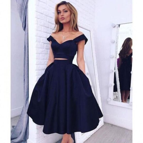 Medium Length Black Formal Dresses