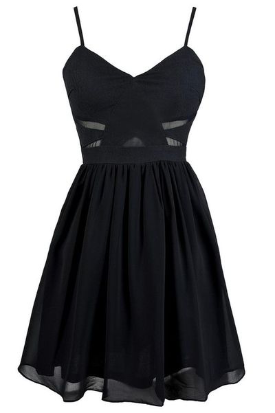 black mesh homecoming dress