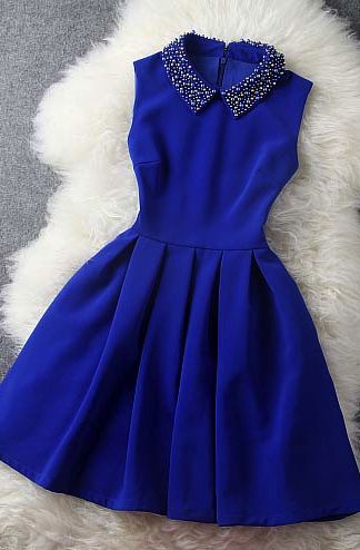 all blue dress