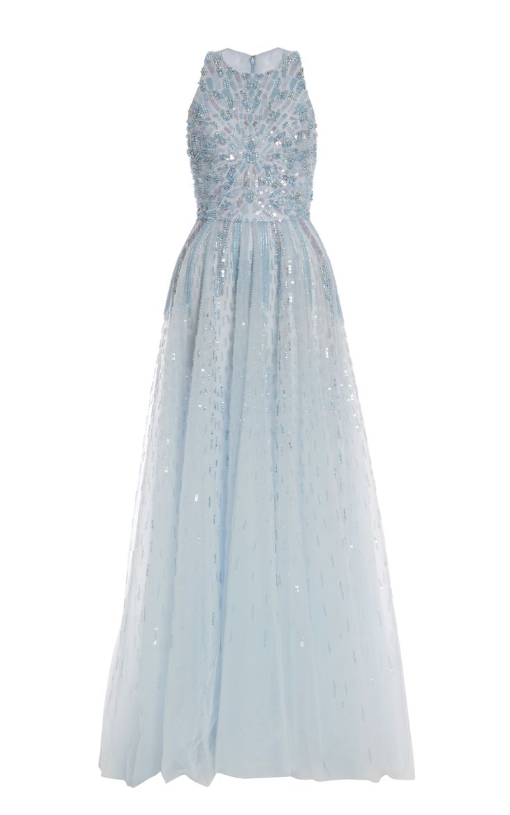 light blue sequin gown