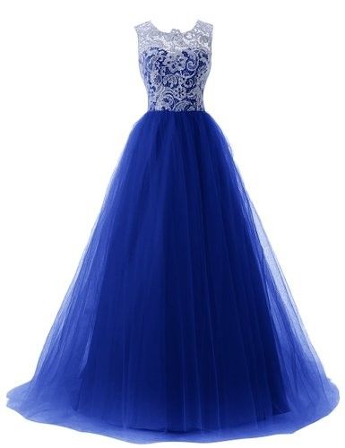 white and royal blue prom dresses