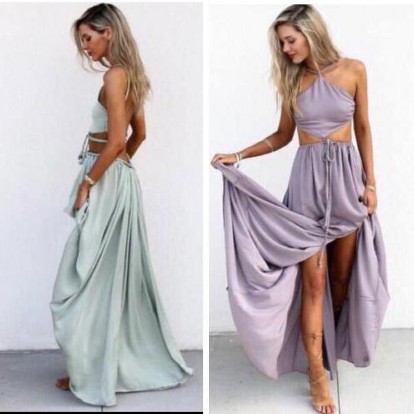 Tiffany Designs 16244 - Sweet Simple Beaded Halter Chiffon Dress Prom Dress
