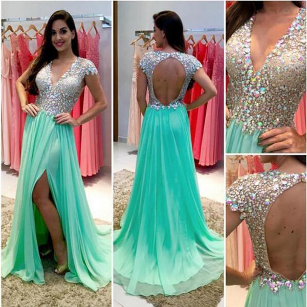 Sparkly Prom Dressessexy Prom Dresslong Evening Gownssparkle Prom Dressbackless Evening 