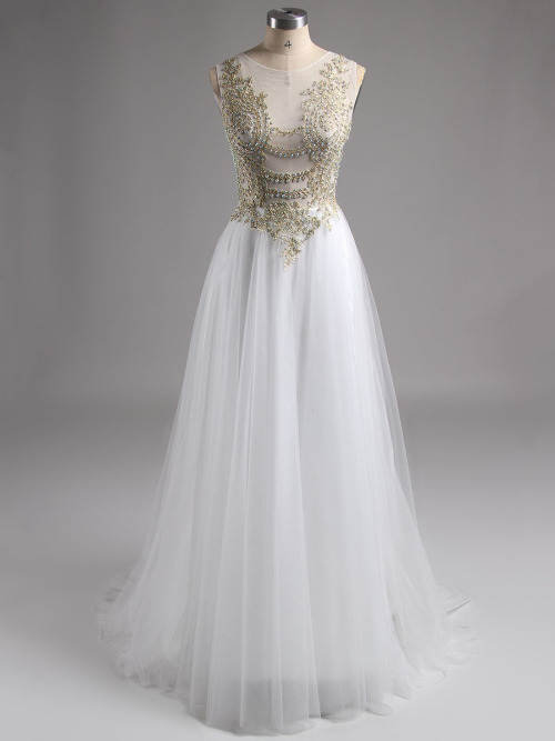 White prom dresses, evening dresses,party dresses, sexy formal dress main image 1